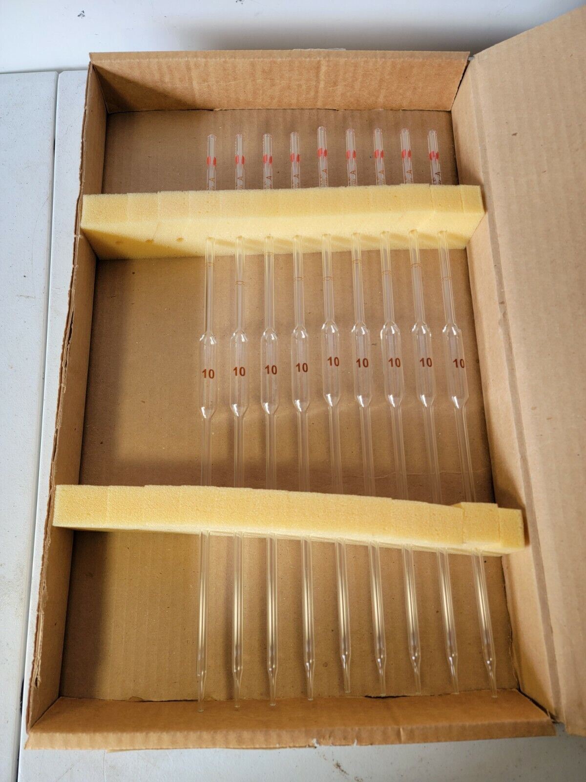 9-PACK Corning 53044-139 10mL Volumetric Pipet Red Pipette Pyrex – Lab ...