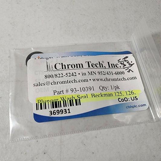 Chrom Tech Beckman 93-10391 Low Pressure Plunger Wash Seal HPLC for 125, 126