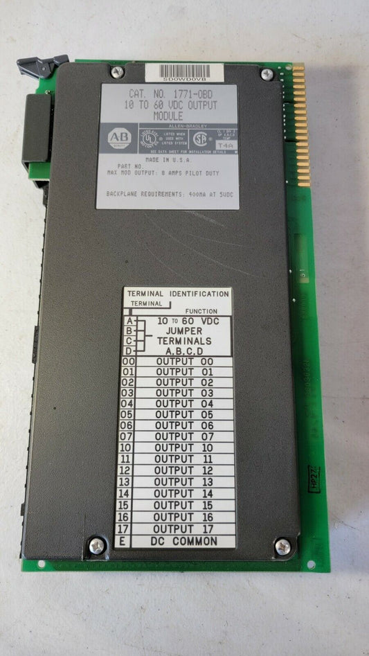 Allen Bradley 1771-OBD 10 to 60VDC Output Module PLC AB