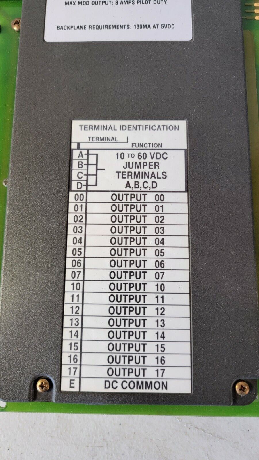 Allen Bradley 1771-OBD/B 10-60VDC Output Module Series B PLC AB