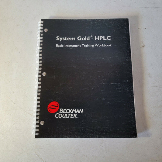 Beckman System Gold HPLC Basic Instrument Training Workbook PN 718133 Manual