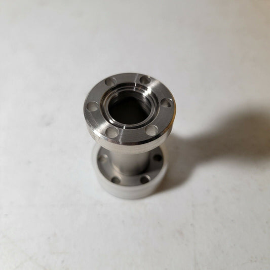 Mini CF DN16CF 1.33" Nipple Conflat Flange 2" Long Stainless Steel High Vacuum