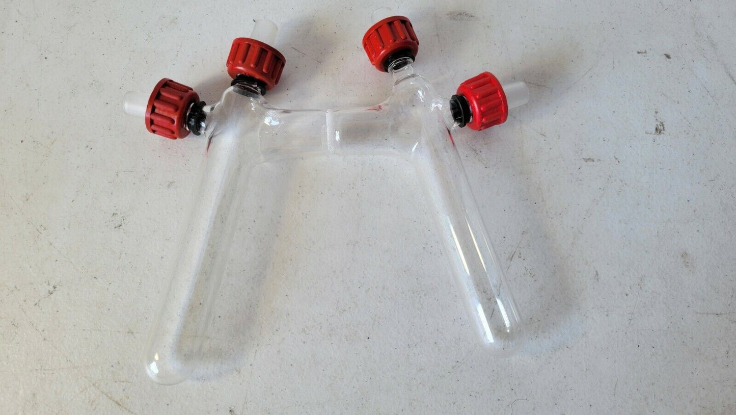 4-Necked Conjoined Test Tube Separated Silica Filter Chemistry Glassware Apparat