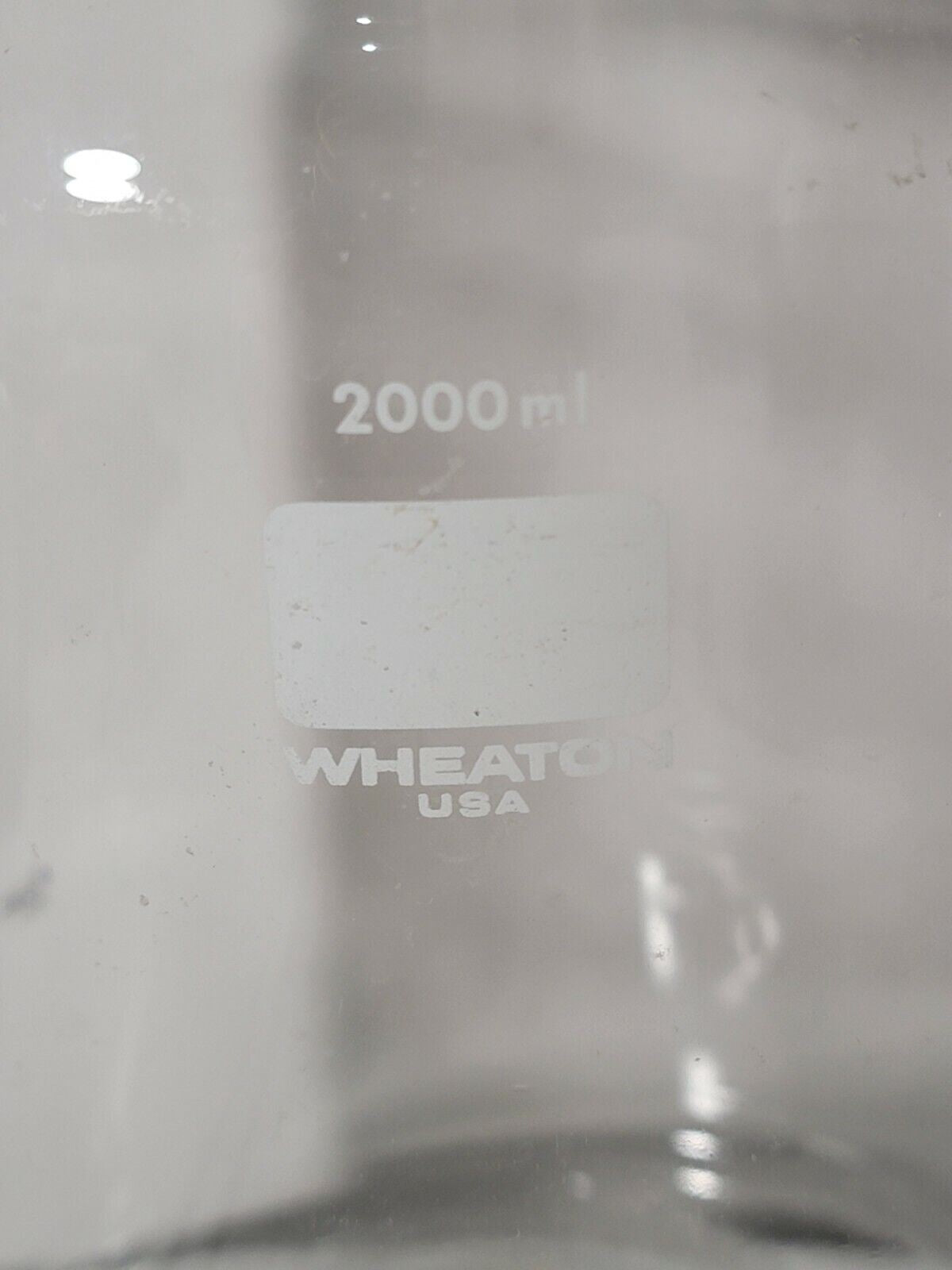 Wheaton 227580 BOD Borosilicate Glass Bottle 2 Liter Robotic Stopper