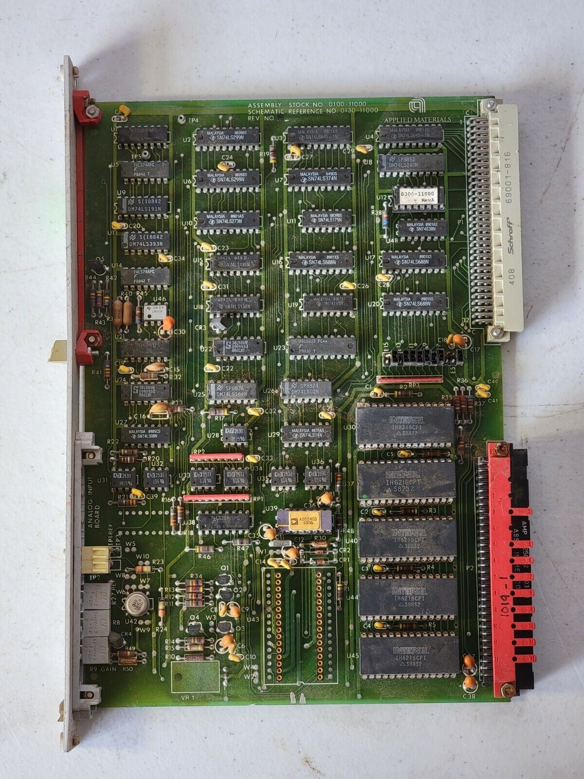 AMAT Analog Input Board 0100-11000 PCB Applied Materials 0130-11000, 0 ...