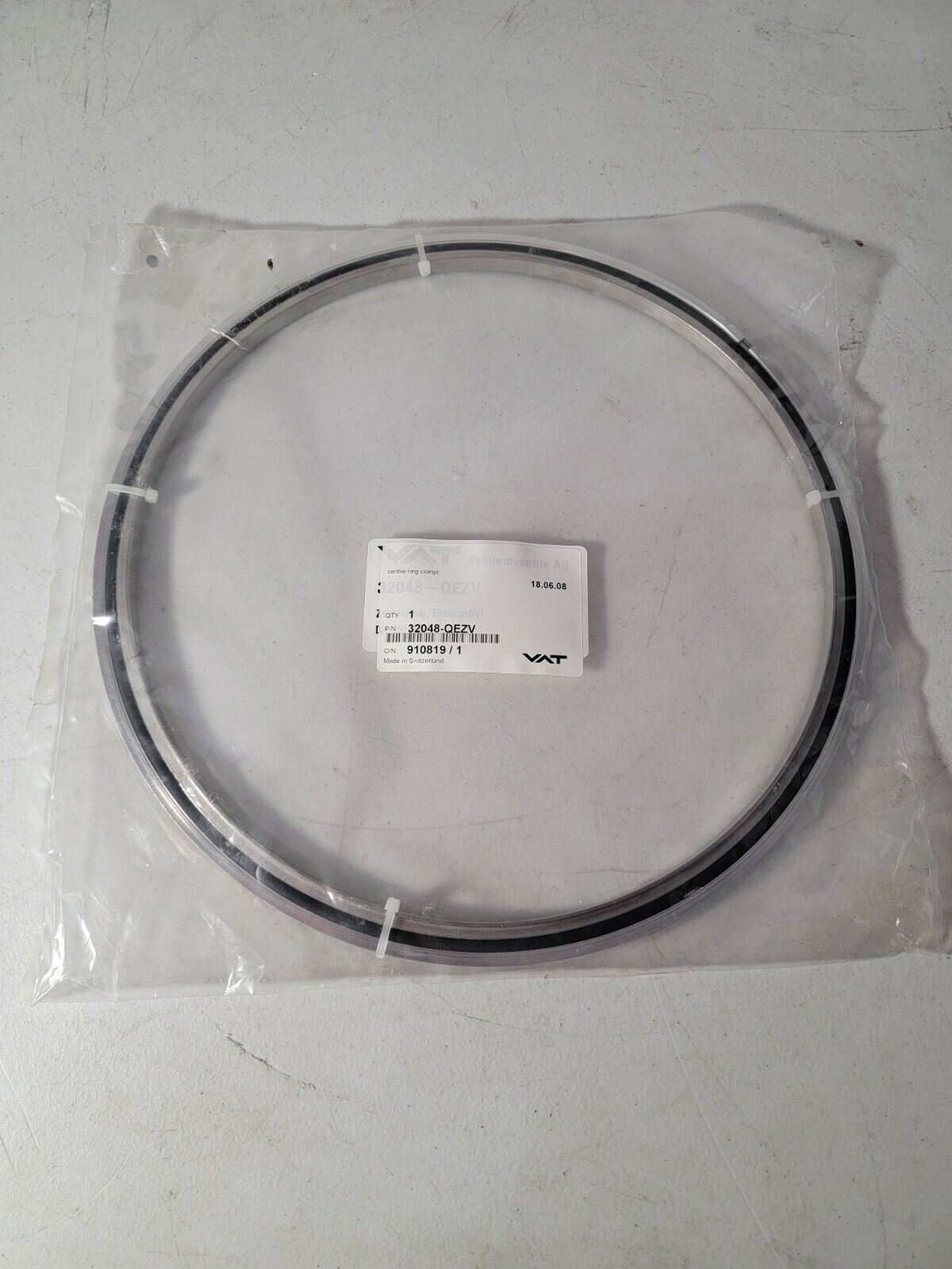 VAT ISO-K/ISO-F DN250 Vacuum Centering Ring 32048-QEZV Stainless Steel Vacuum