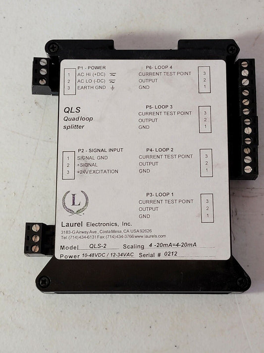 Laurel Electronics QLS-2 Dc Powered Quad Loop Splitter 10-48VDC/12-34VAC