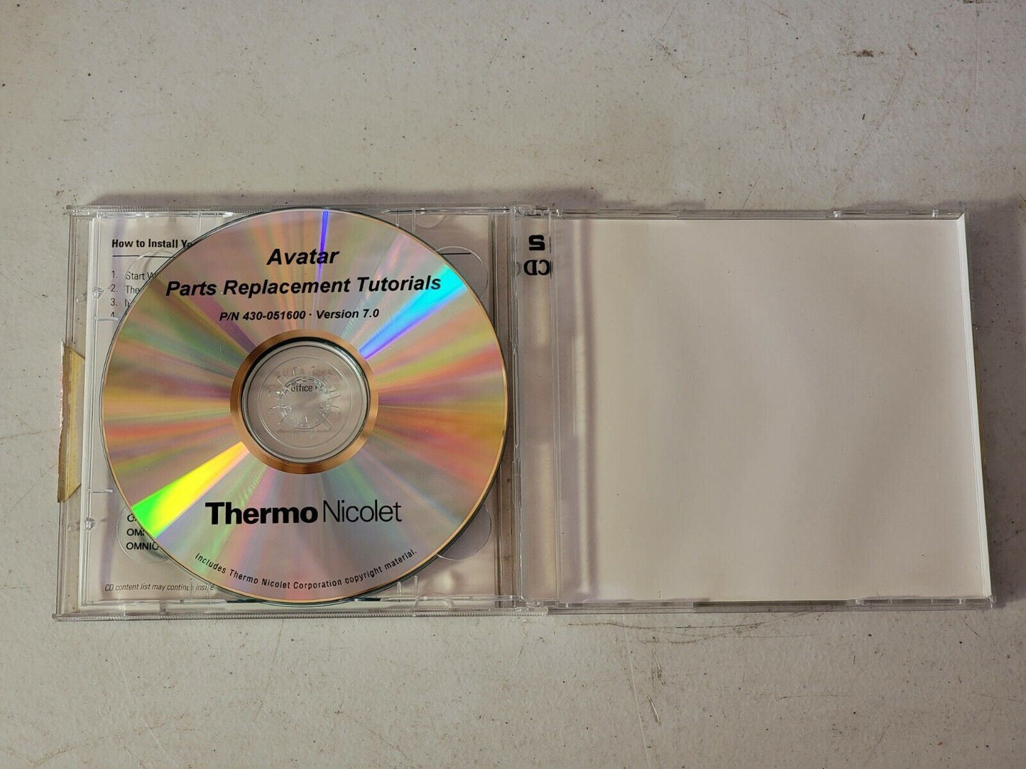 Thermo Electron 129064 Nicolet Software Avatar Spectrometer And Parts