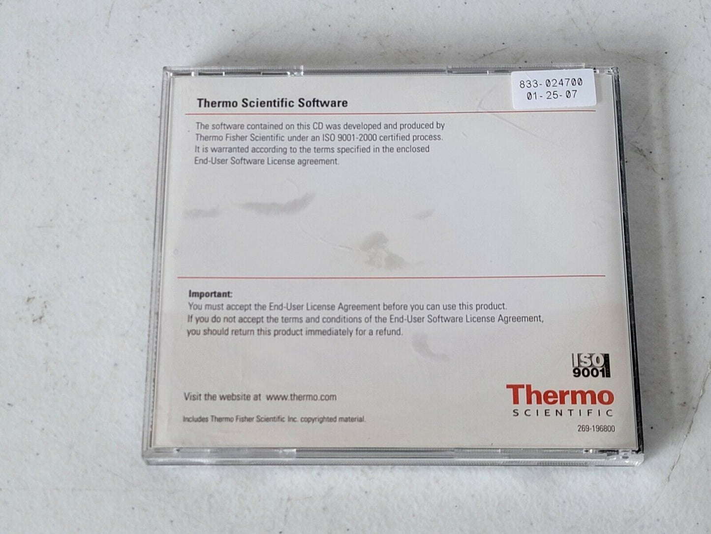 Thermo Scientific OMNIC 7.3 Service Pack 1 CD 430-070000 Spectrometer Software