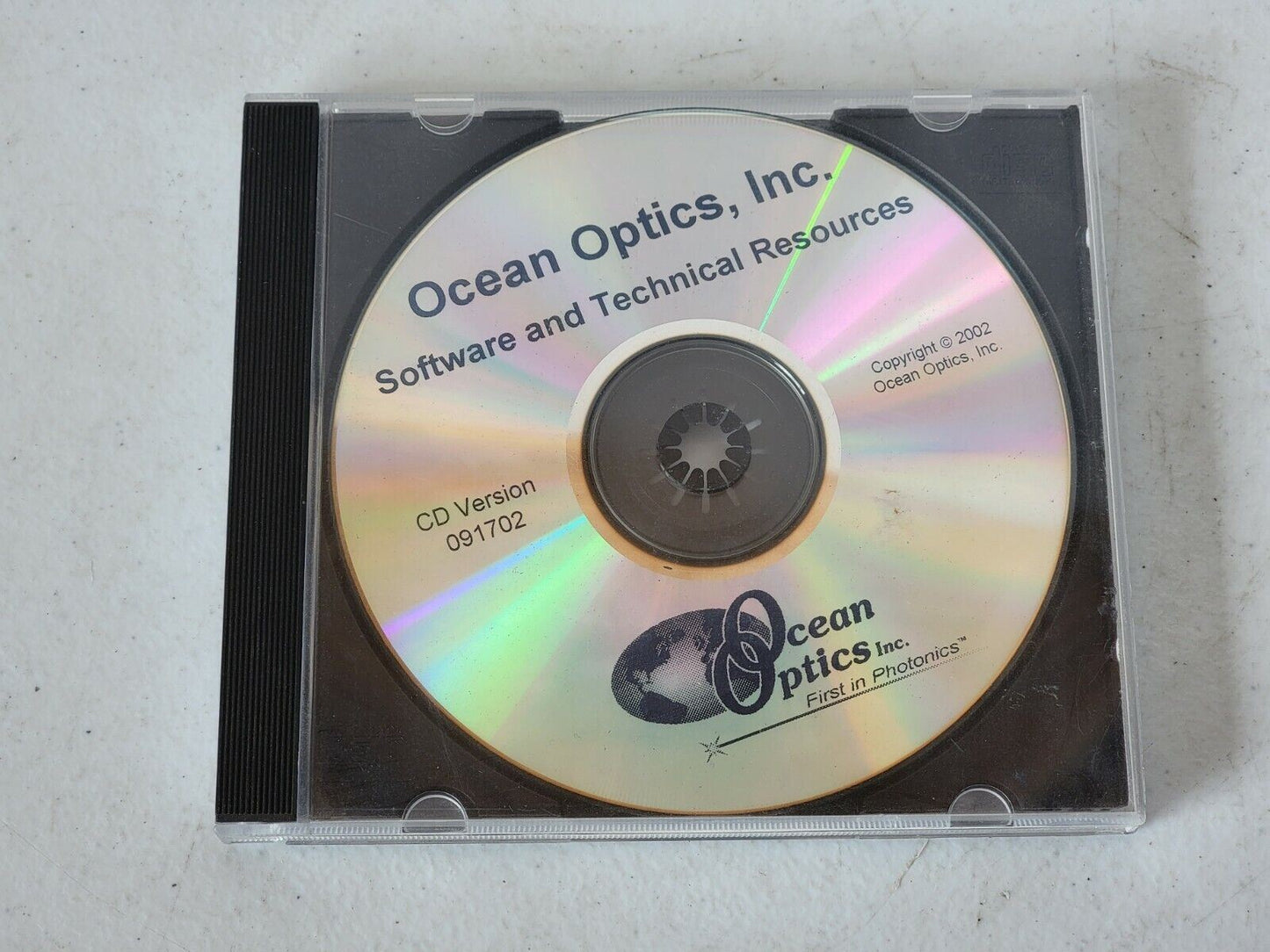 Ocean Optics Software And Technical Resources CD Version 091702 Circa 2002