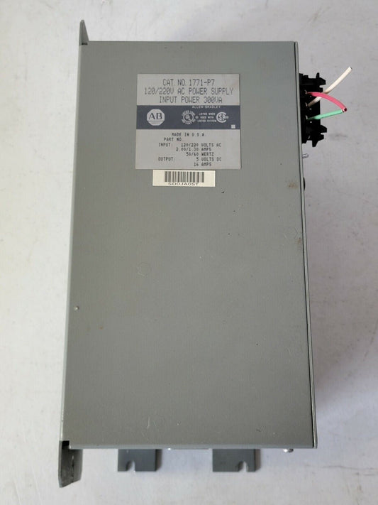 Allen Bradley 1771-P7 PLC-5 120/220V AC Power Supply Input Power 300VA