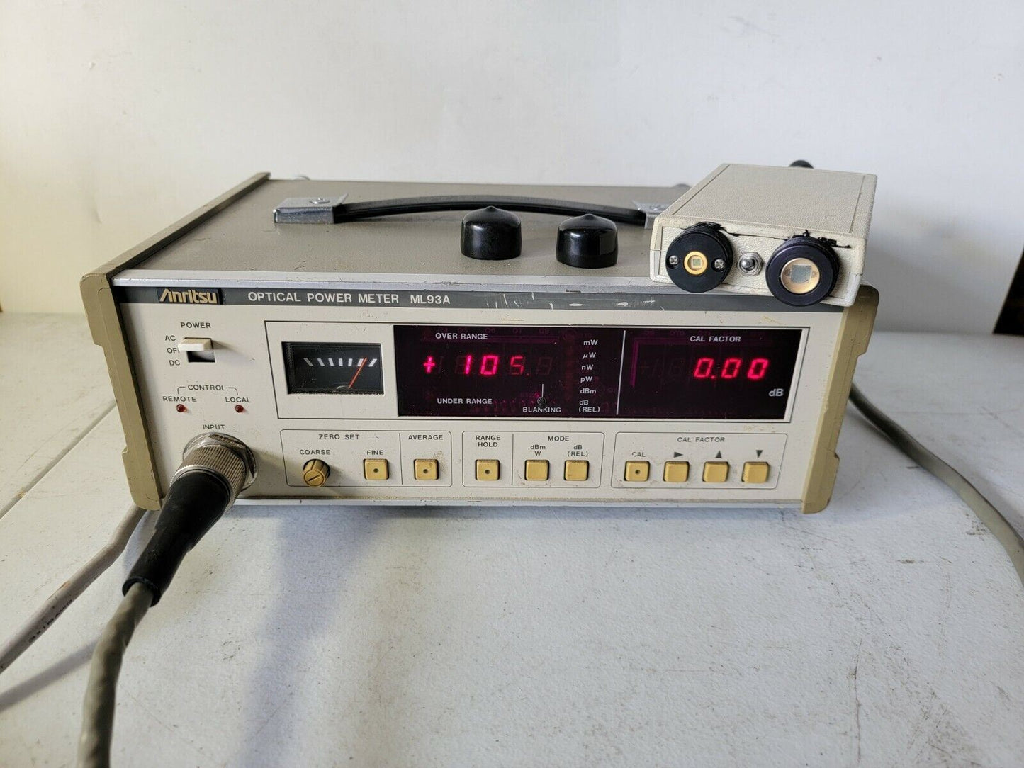 Anritsu ML93A Optical Power Meter w/ Dual Sensor Head Tested