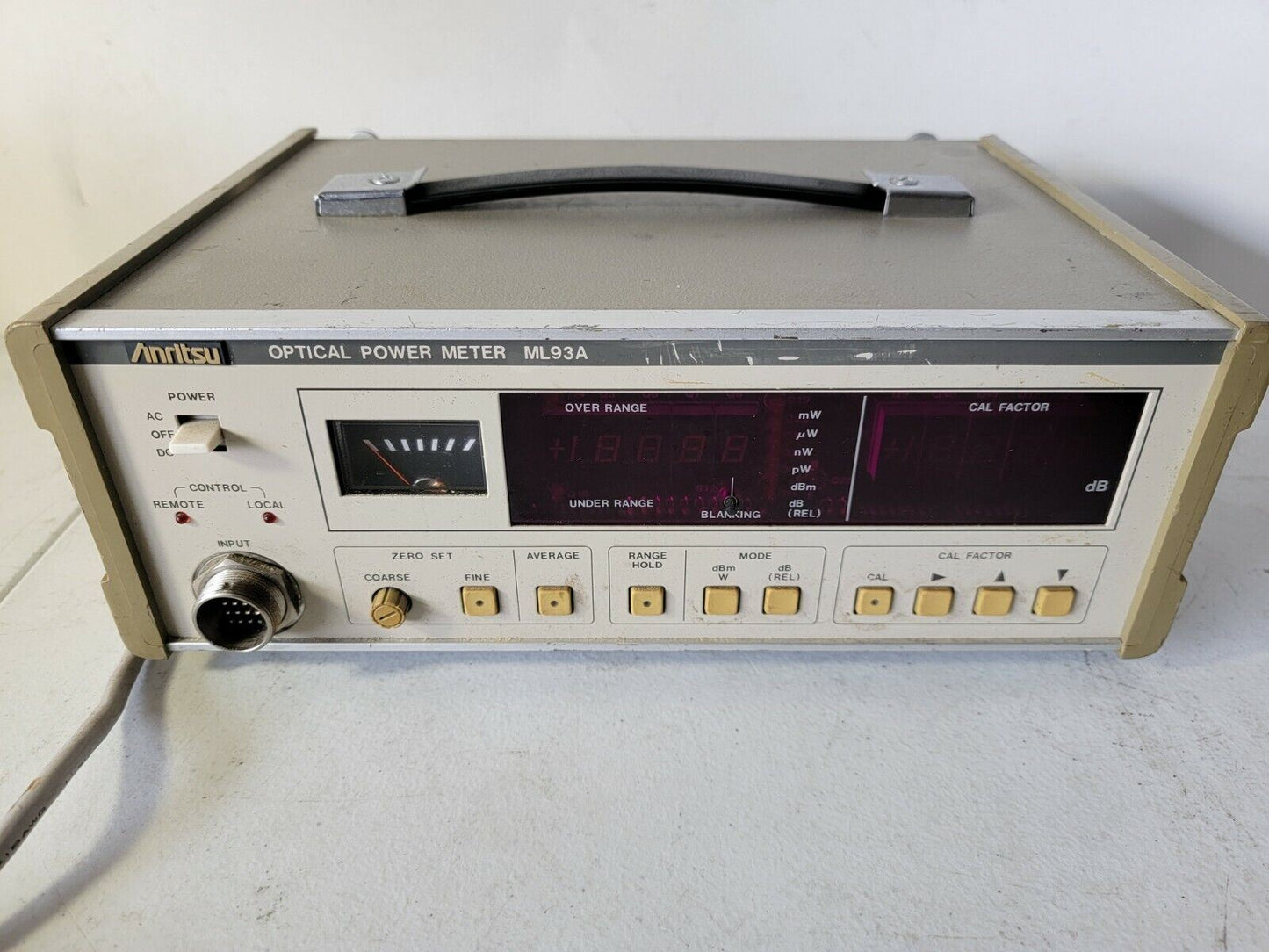 Anritsu ML93A Optical Power Meter w/ Dual Sensor Head Tested