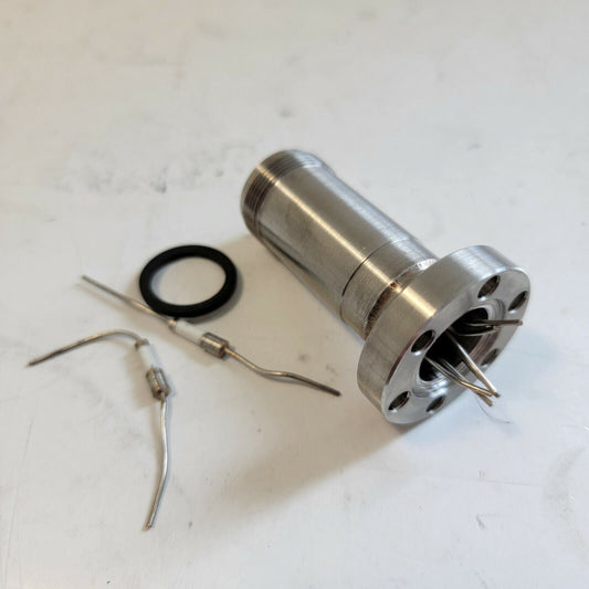 8-Wire DN16CF 1.33" CF Mini Electrical High Vacuum Feedthrough Flange 2x Missing