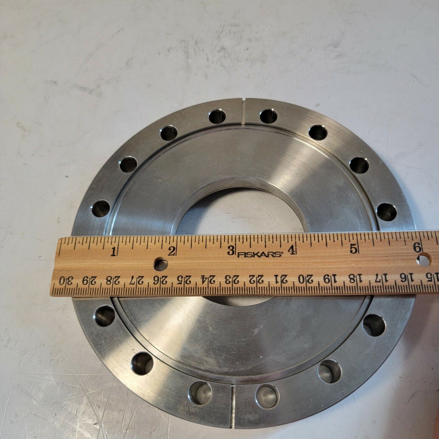 6" DN100CF Blank Conflat High Vacuum Rotatable Flange With 2-3/8" Hole in Center