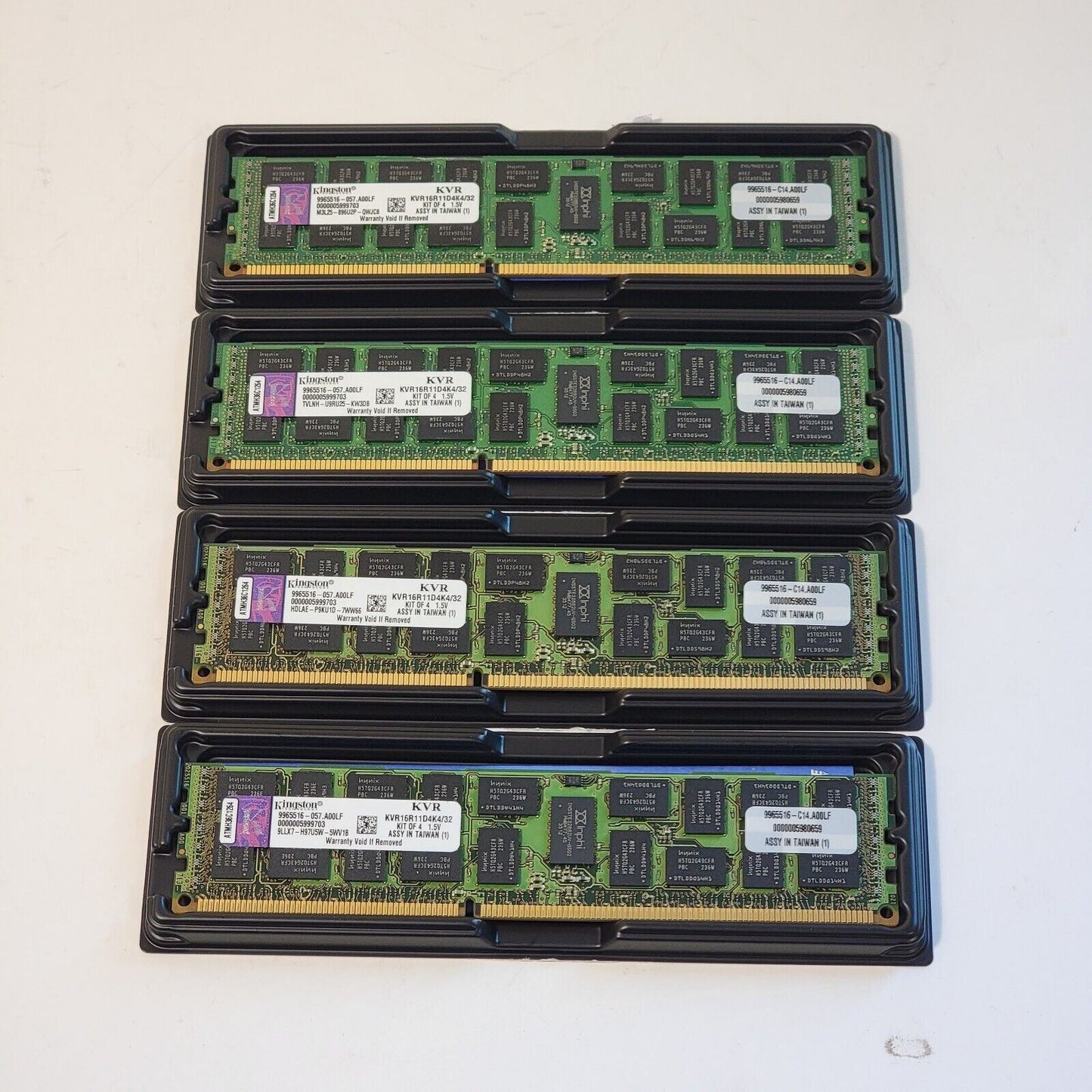 4x Kingston KVR16R11D4K4/32 32GB 4x8GB PC3 12800 DDR3 SDRAM ECC Server Memory
