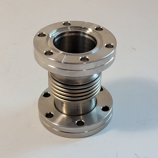 Hastings 2.75" DN35CF-DN40CF Conflat Metal Flex Bellows 3" Long High Vacuum