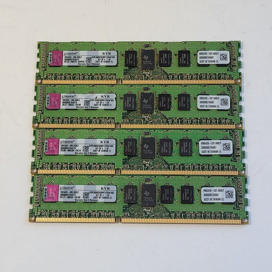 Kingston 4x4gb 16gb ECC Registered Set of Server RAM DDR3 KVR1600D3D8R11SK4/16G