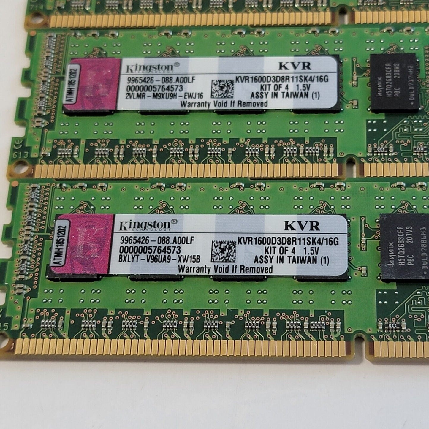Kingston 4x4gb 16gb ECC Registered Set of Server RAM DDR3 KVR1600D3D8R11SK4/16G