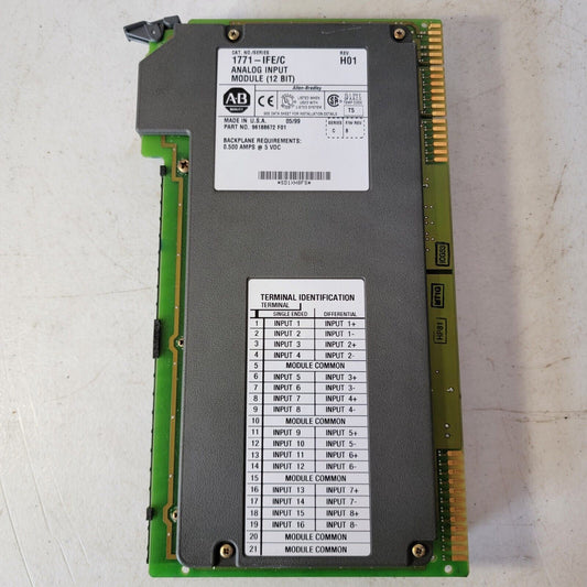 Allen Bradley AB 1771-IFE/C Analog Input Module (12 BIT)  C Part Number 96188672