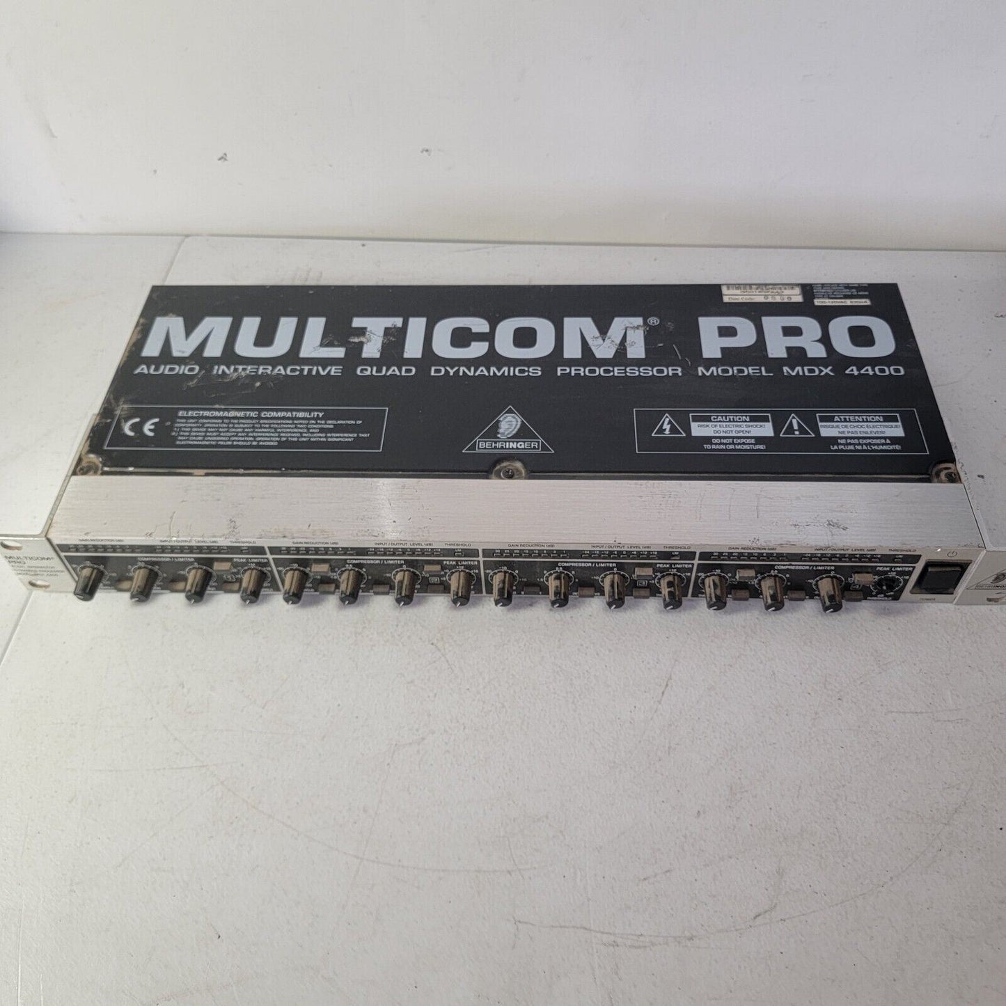 *For Parts* Behringer Multigate Pro Audio Interactive Quad Expander Gate XR 4400