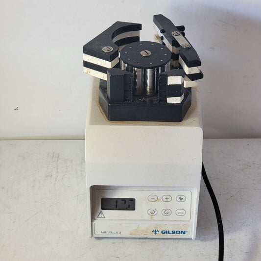 READ Gilson Minipuls 3 Variable Speed Bi-Directional Peristaltic Pump 4 Channel
