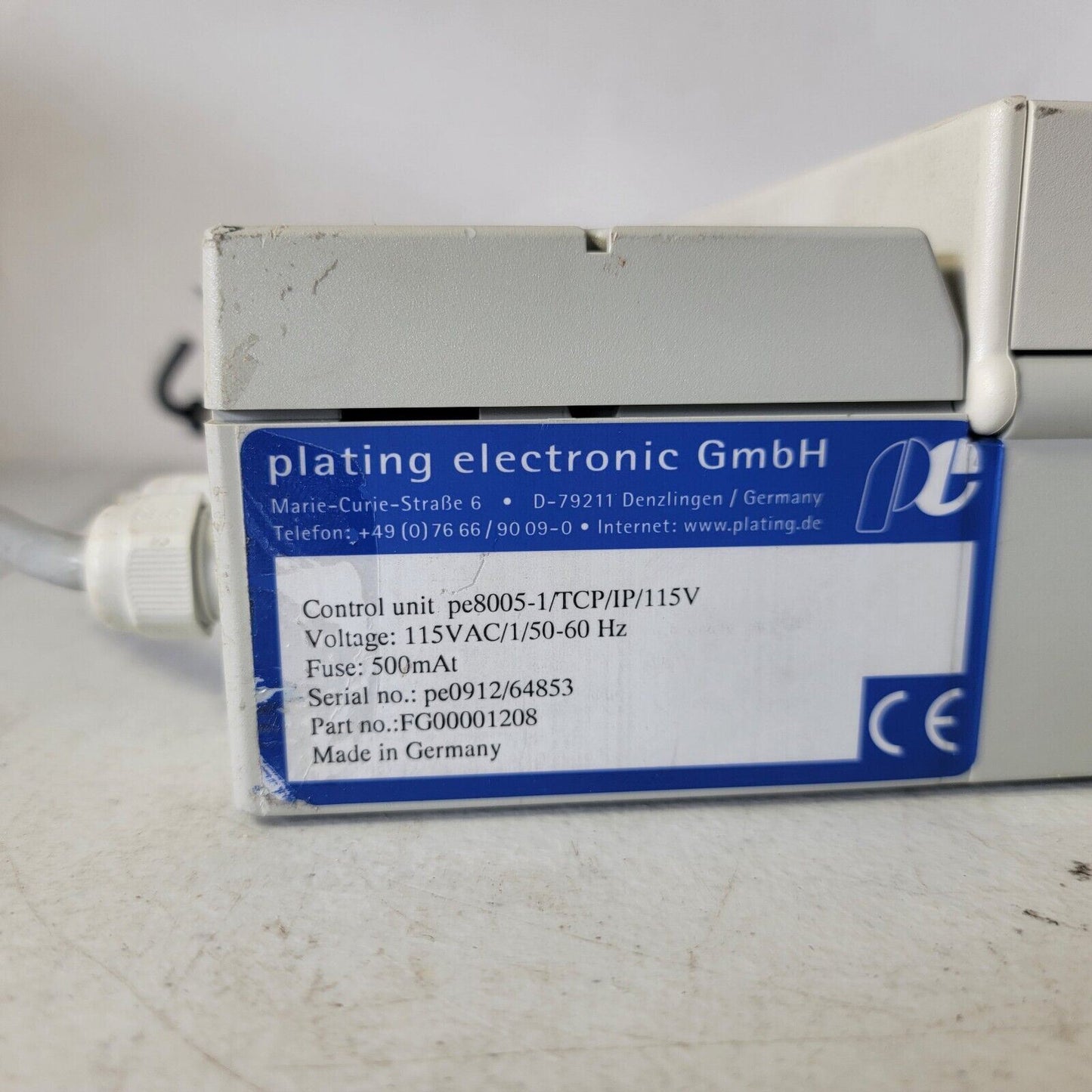 *POWERS ON* Plating Electronic Control Unit pe8005-1 Marie Curie Strasse 6