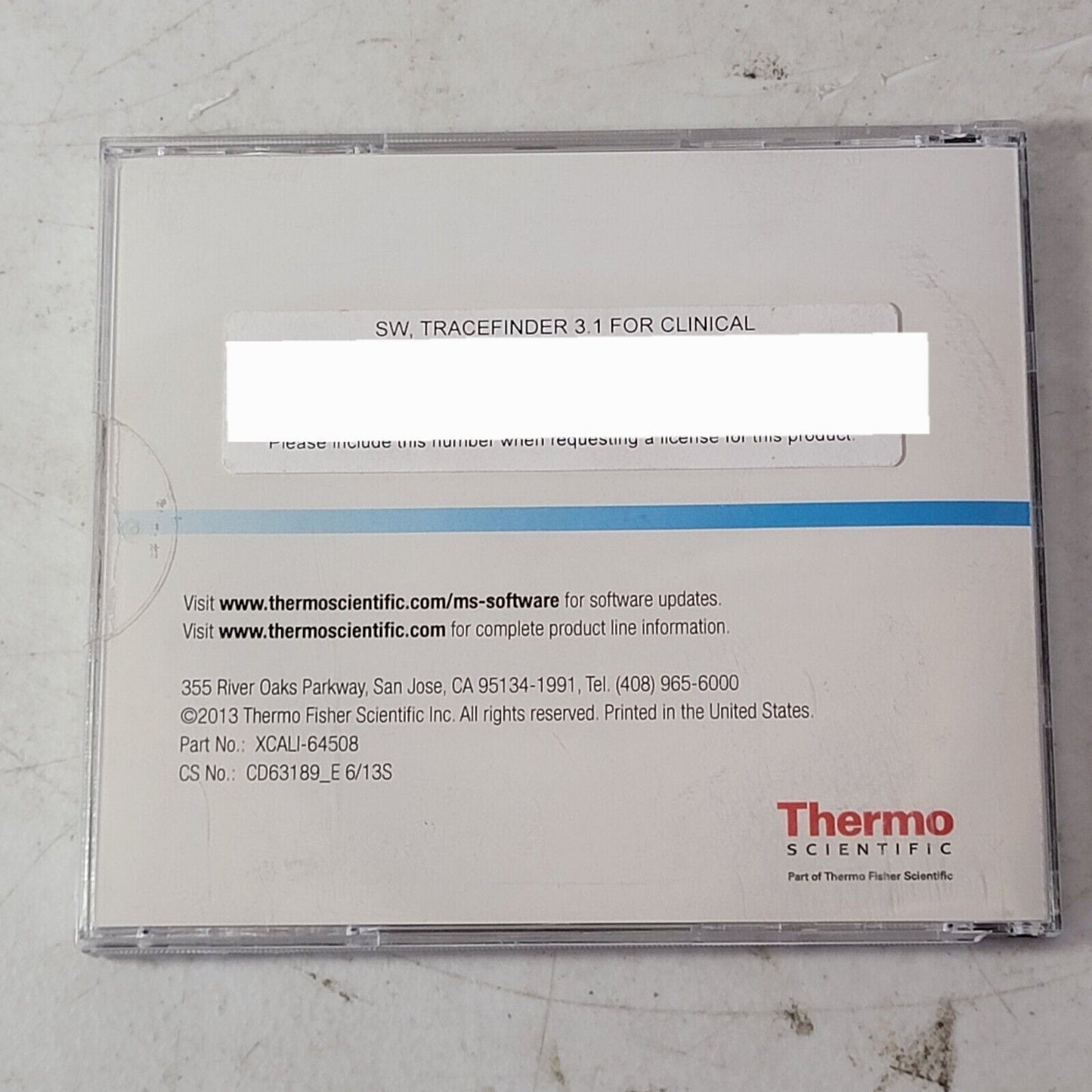 Thermo Scientific TraceFinder 3.1 Installation CD 10008452 XCALI-64508