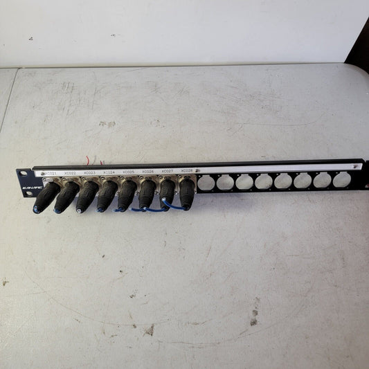 Rack Canare Strip w/ 8x Neutrik 4-Pin XLR Female Ports and NC4MX Male Cables