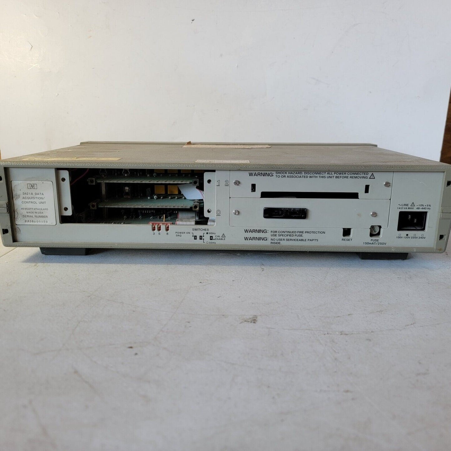 HP Agilent 3421A Data Acquisition Control Unit Opt 020 w/ 2x IO Boards