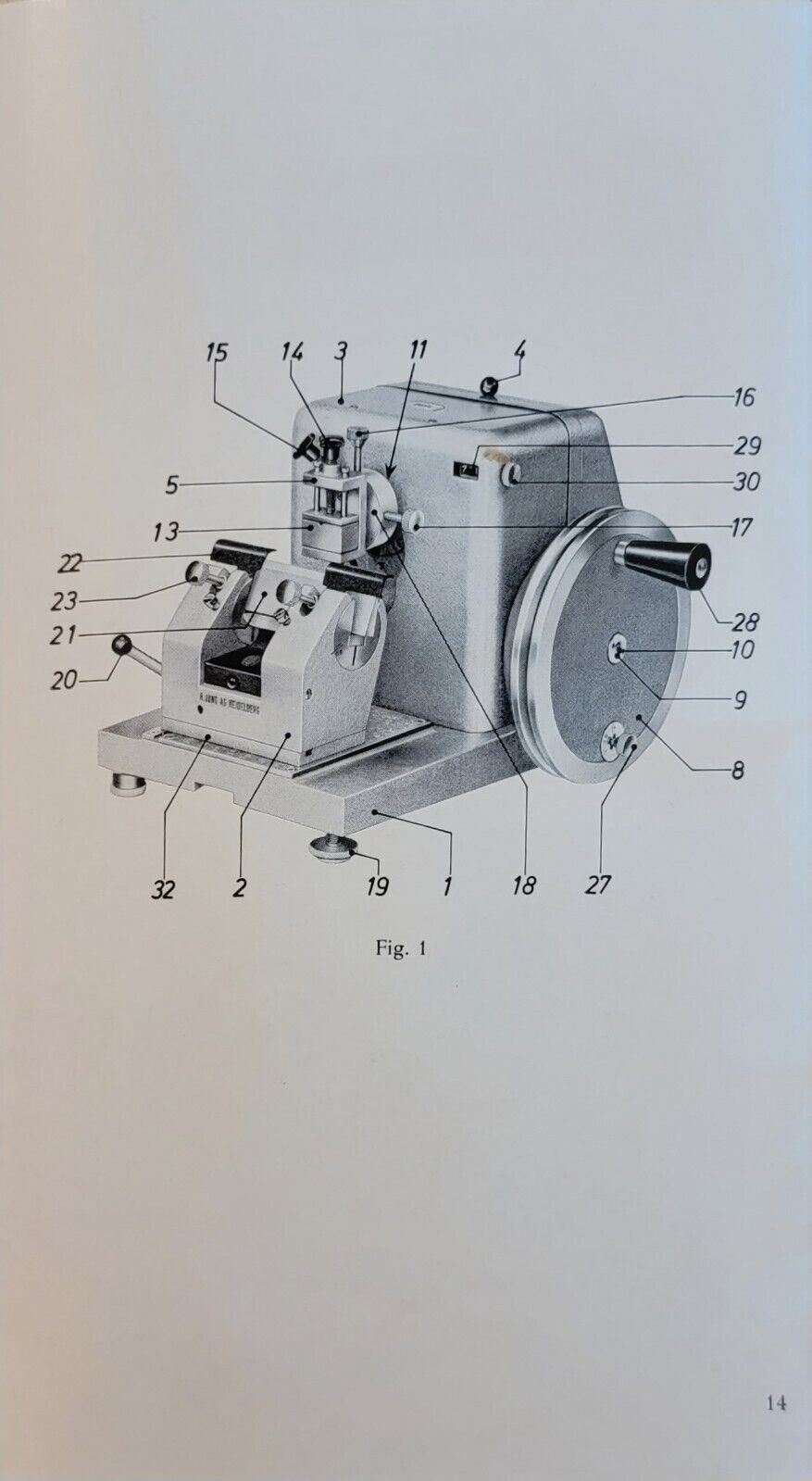 Reichert Jung Model 1130 Microtome Instruction Manual ONLINE COPY ONLY