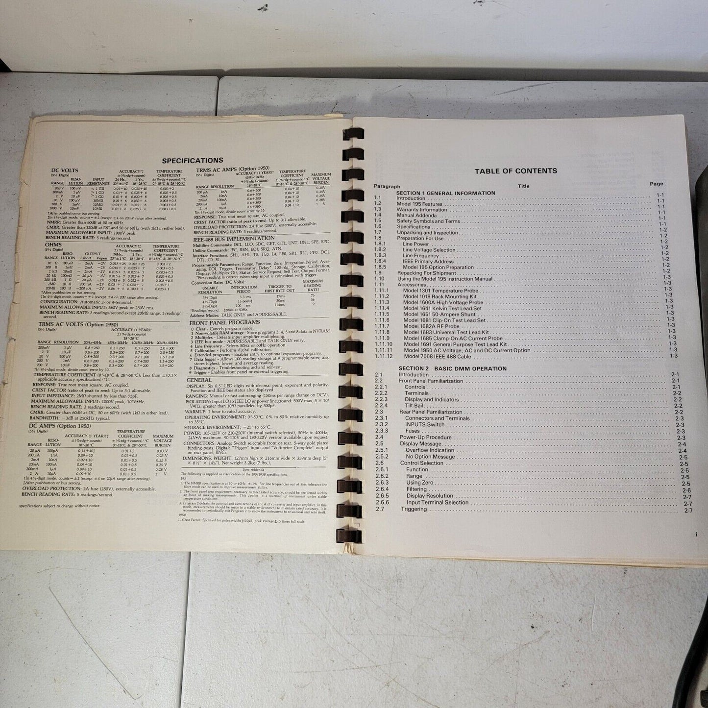 TESTED- Keithley 195 2-Channel System DMM Digital Multimeter w/ Operating Manual