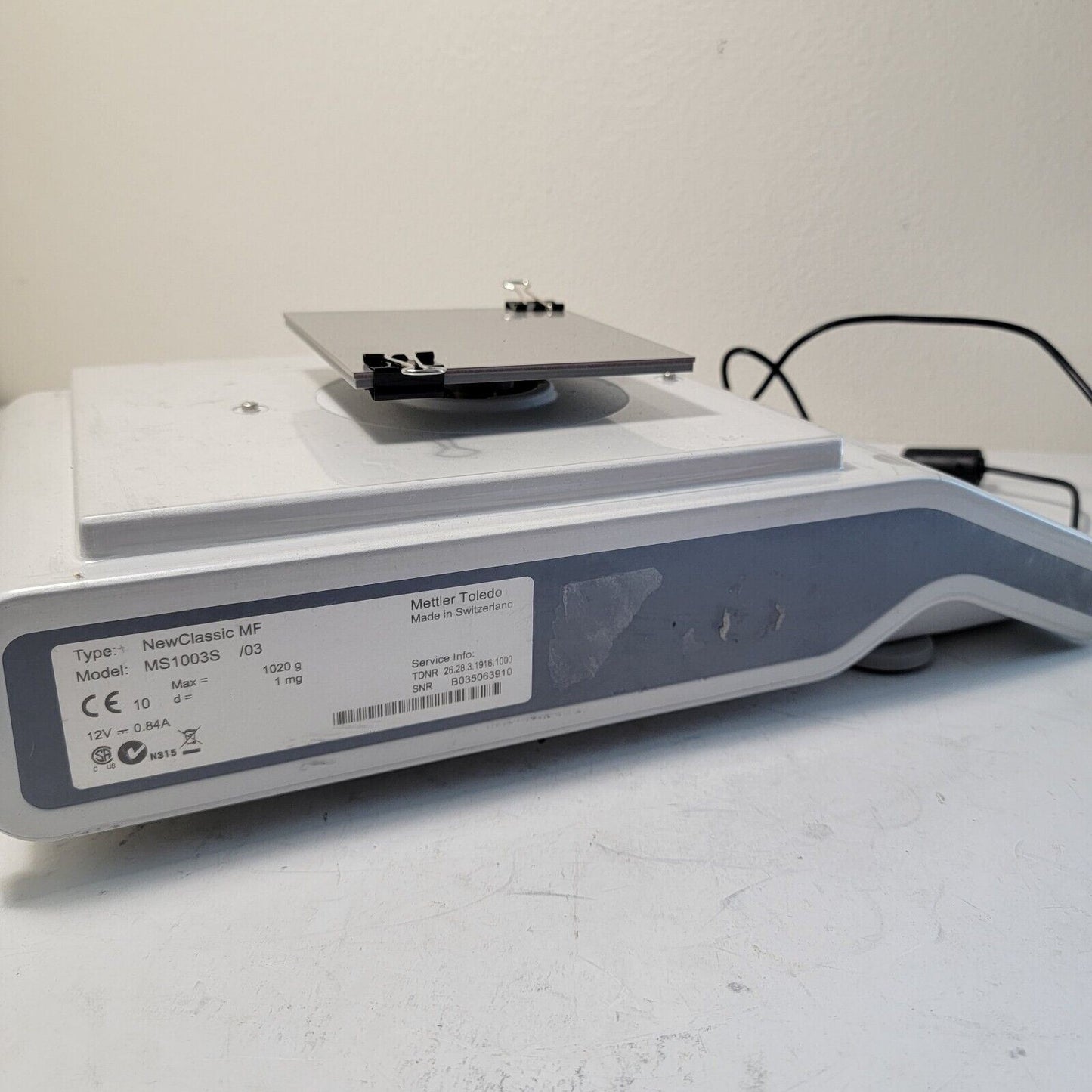 Mettler Toledo MS1003S Newclassic MS Toploading Analytic Balance, 1020g x 0.001g