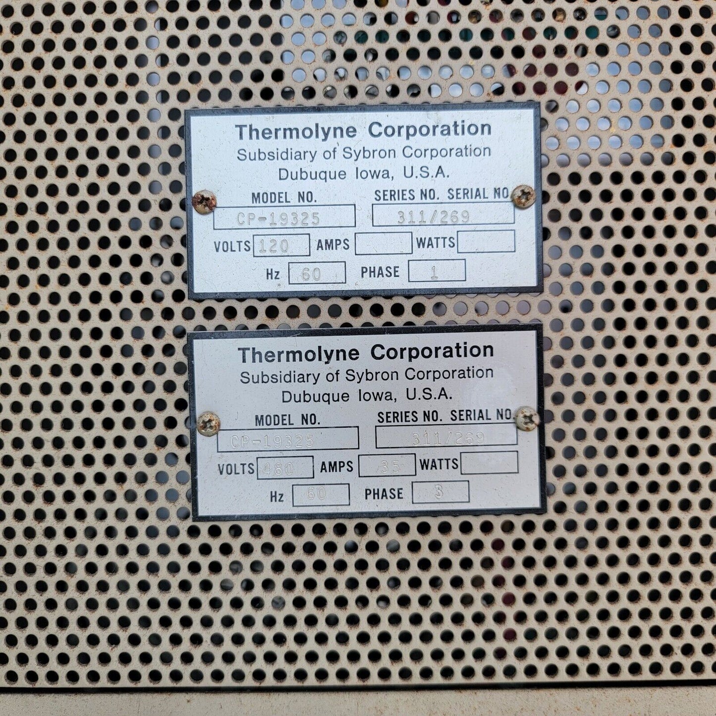 Thermolyne Heavy-Duty Muffle Lab Furnace Industrial 480v 17A 3F1856-1 1200 Deg C