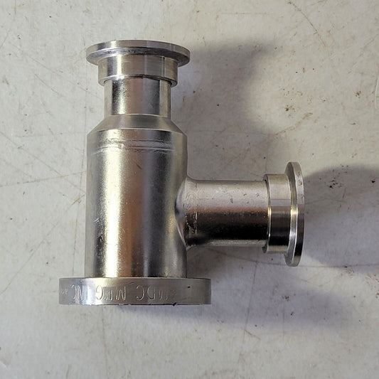 MDC 2.12" DN25CF Conflat Flange Tee w/ KF25 NW25 Flanges Adapter