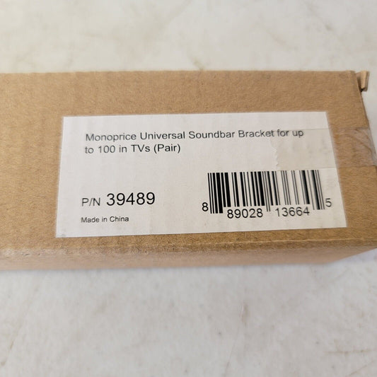 Monoprice 39489 Universal Sound Bar Bracket For Up To 100" TVs (Pair)