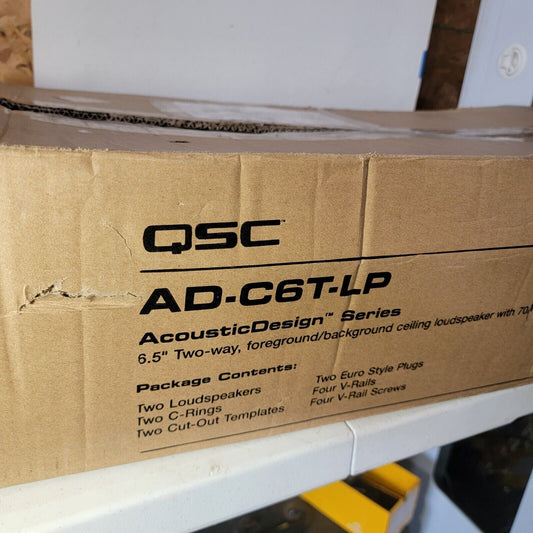 QSC AD-C6T 6.5" Two-Way Ceiling - Single Speaker in Original Box
