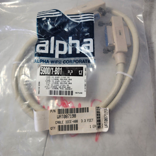 Waters Chronatography IEEE-488 Cable WAT087198 3.3 Feet Alpha 5900/1-B01