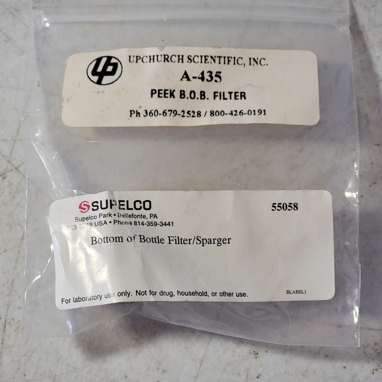 Supelco 55058 Bottom Of Bottle Filter/Sparger Upchurch A-435 Peek BOB ...