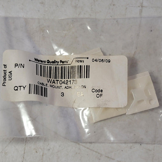 3x Waters Chromatography Nylon Cable Mounts w/ Adhesive Slip WAT042173