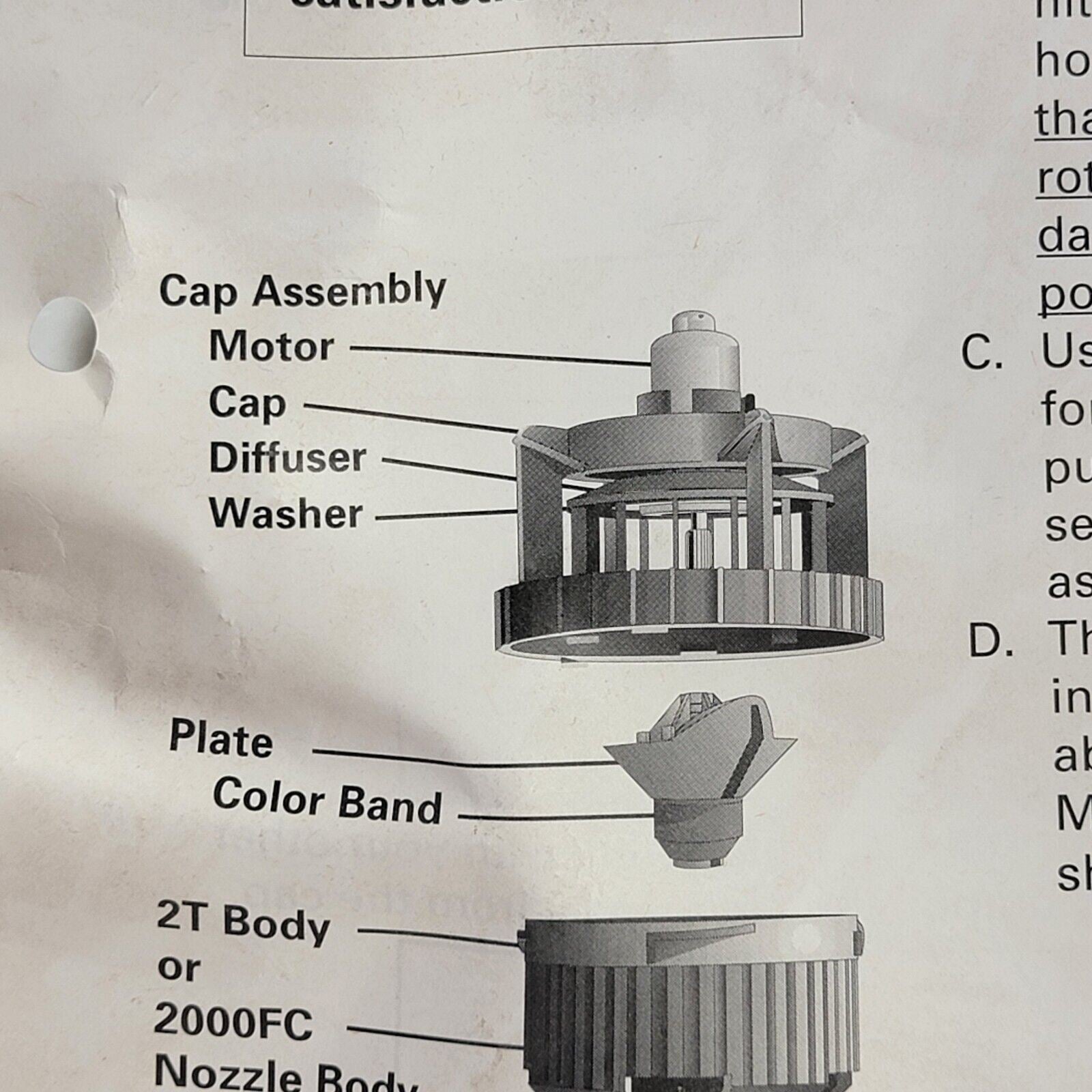 Nelson Irrigation Corp. R2000 Rotator Cap Assembly Motor Diffusor and ...