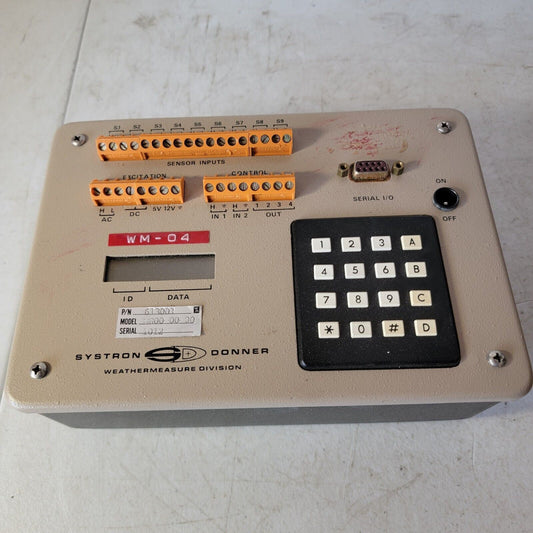 Systron Donner Weathermeasure 613001 M800-00-00 Data Logger