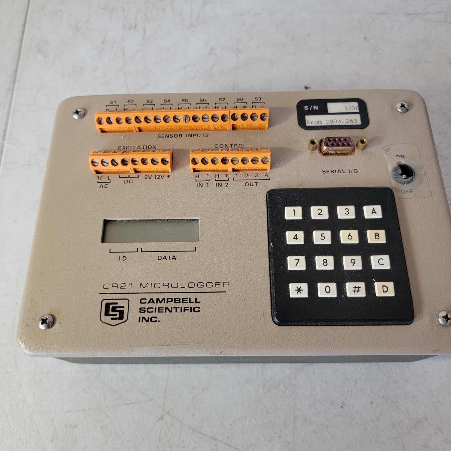 Campbell Scientific Weathermeasure CR21 Micrologger Prom 223A, 263 Data Logger