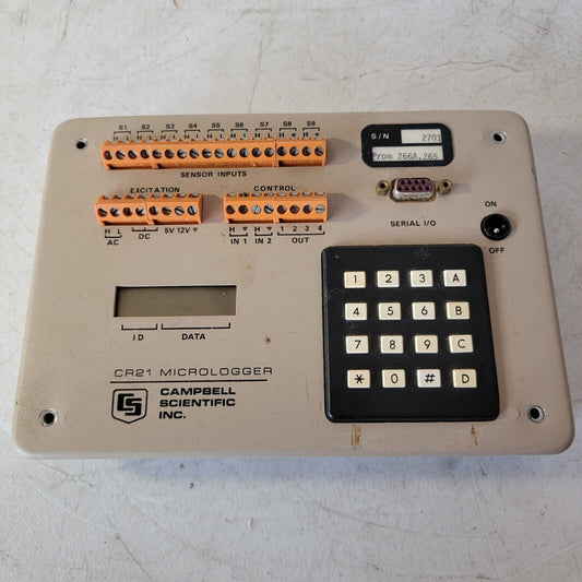 Campbell Scientific Weathermeasure CR21 Micrologger Prom 266A, 265 Data Logger