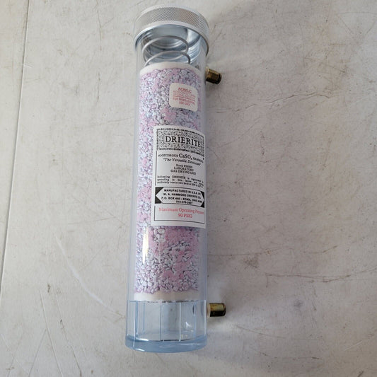 Drierite CaSO4 26800 Laboratory Gas Drying Unit Acrylic Canister