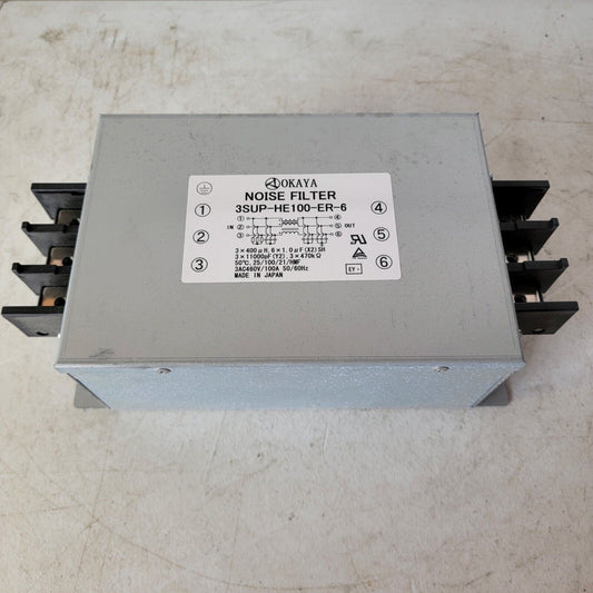 OKAYA Noise Filter 3SUP-HE100-ER-6 3SUPHE100ER6 3AC460V 100A 50/60Hz