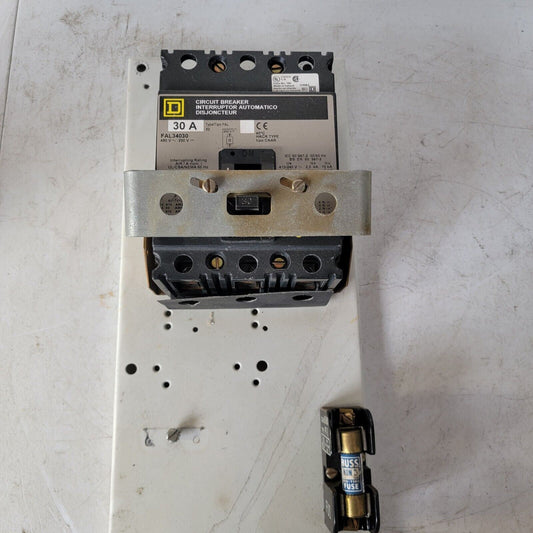 Square D 30A Circuit Breaker Assembly, FAL34030 480VAC, 250VDC, 3-Pole