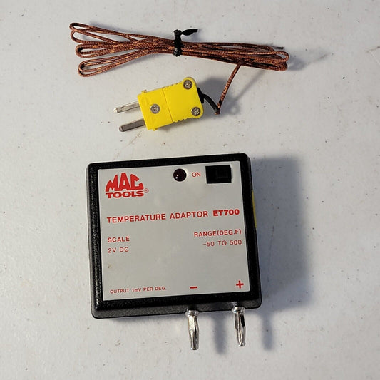 Mac Tools ET700 Temperature Adaptor -50 To 500 Degrees 0-2 V