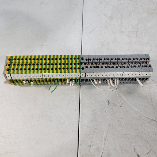 Entrelec M4/6_5116 Gray Grey Wire Terminal M4/65116 M465116 Lot of 35 w/ Rail