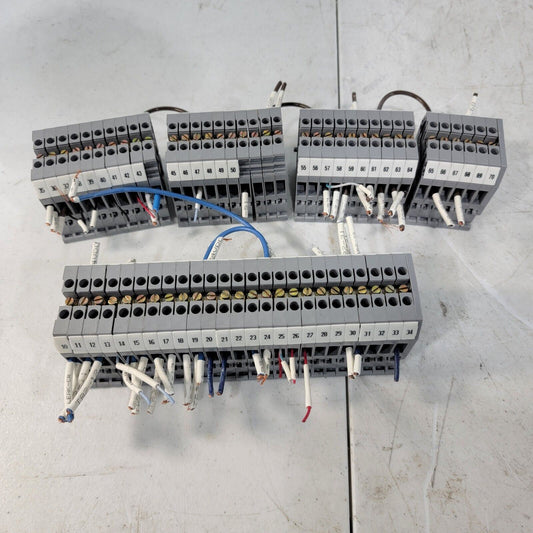 Entrelec M 4/6 5116 Gray Wire Terminal Block M465116 M4/6 5116 Grey Lot of 61